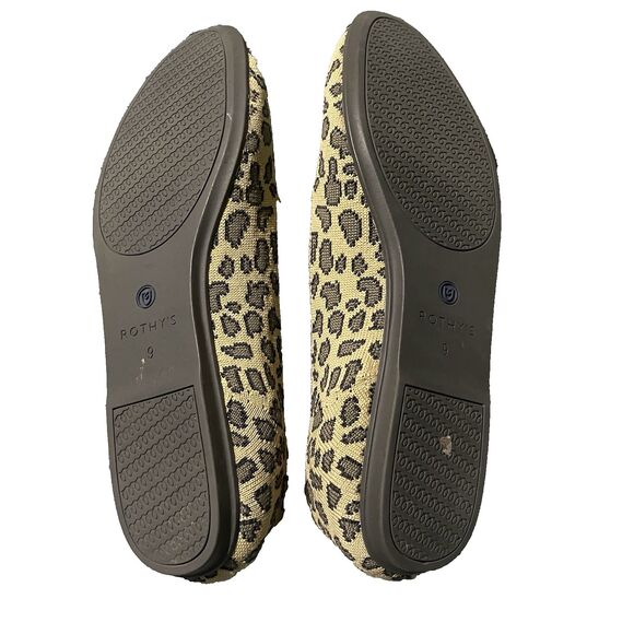 Rothy's The Loafer Spotted Leopard Print Size 9 Wide Women's Slip On Shoes - Picture 2 of 9